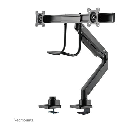 Neomounts Tischhalterung mit Tischhalterungsgriff für zwei Flachbildschirme bis 32" (81 cm) 8KG NM-D775DXBLACK Neomounts