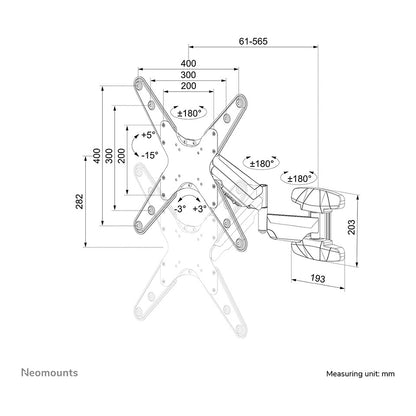 Neomounts Wandhalterung, voll beweglich, für 32-55" Bildschirme 30KG WL70-550BL14