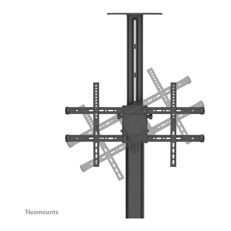 Mobiler Bodenständer für Flachbild-Fernseher bis 70" (178 cm). 90° drehen 50KG PLASMA-M1900E Neomounts
