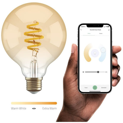Hombli smarte Filament Glühbirne, G95, E27, CCT, Amber