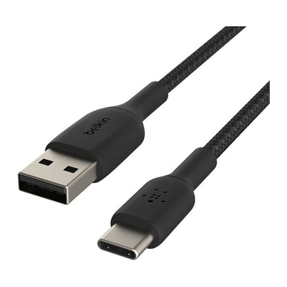 Belkin USB-C/USB-A Kabel ummantelt, 1m, schwarz