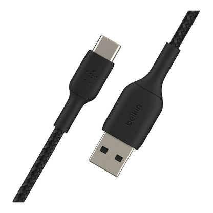 Belkin USB-C/USB-A Kabel ummantelt, 1m, schwarz