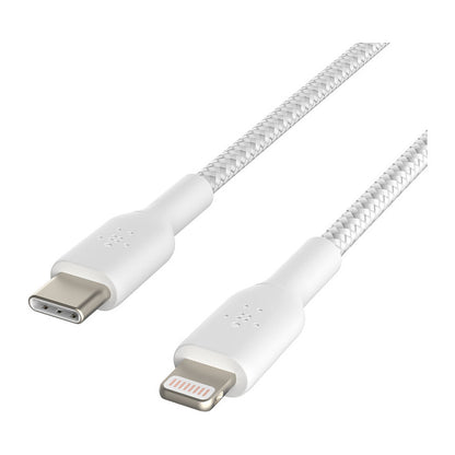 Belkin Lightning/USB-C Kabel ummantelt mfi 1m weiß