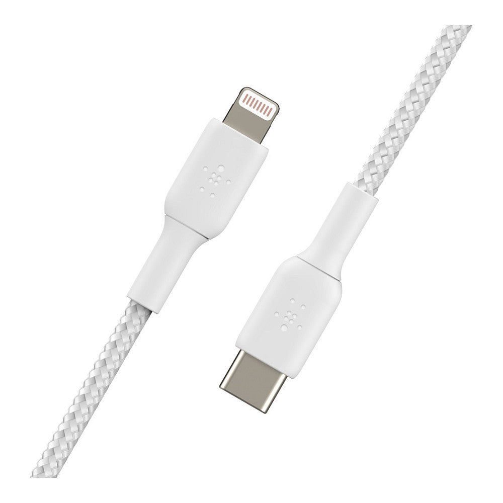 Belkin Lightning/USB-C Kabel ummantelt mfi 1m weiß