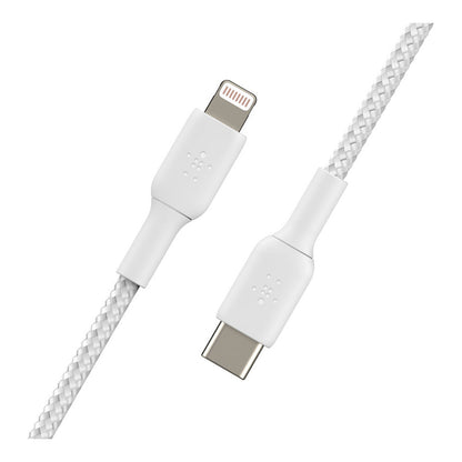 Belkin Lightning/USB-C Kabel ummantelt mfi 1m weiß
