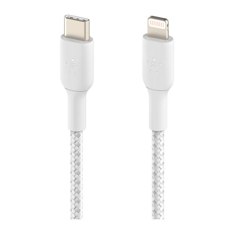 Belkin Lightning/USB-C Kabel ummantelt mfi 1m weiß