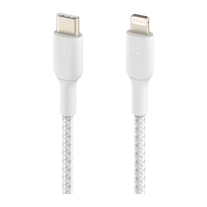 Belkin Lightning/USB-C Kabel ummantelt mfi 1m weiß