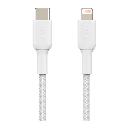 Belkin Lightning/USB-C Kabel ummantelt mfi 1m weiß