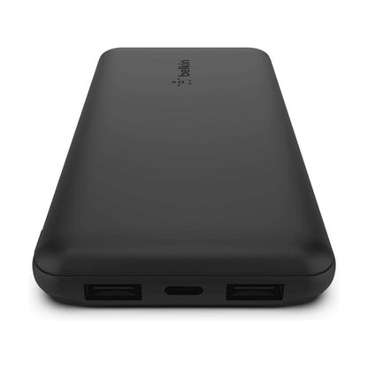Belkin BOOST CHARGE Powerbank, 10.000mAh 12W, USB-A & -C, blk