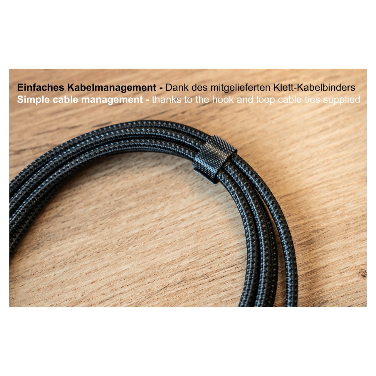 GoodConnections USB-C 4.0 (ST-ST) 1m Anschlusskabel Textilmantel 100W 8K 30Hz Anthrazit
