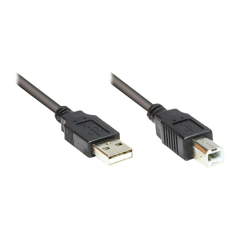GoodConnections USB 2.0 A > B (ST-ST) 1,8m Adapterkabel Schwarz