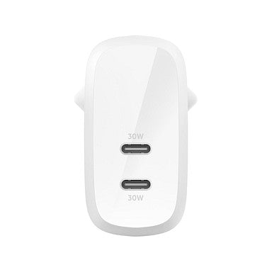 Belkin 60W Dual USB-C Ladegerät mit Power Deliver, weiss
