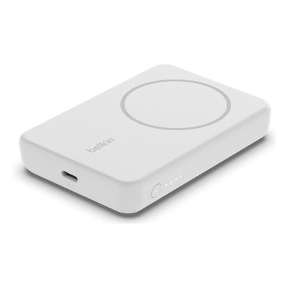 Belkin Magn. drahtlose Powerbank, Standfuß, 5.000 mAh, weiß