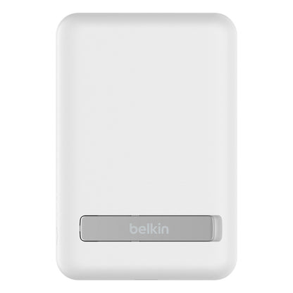 Belkin Magn. drahtlose Powerbank, Standfuß, 5.000 mAh, weiß