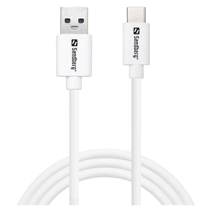 Sandberg USB-C > USB 3.0 (ST-ST) 1m Adapterkabel Weiß