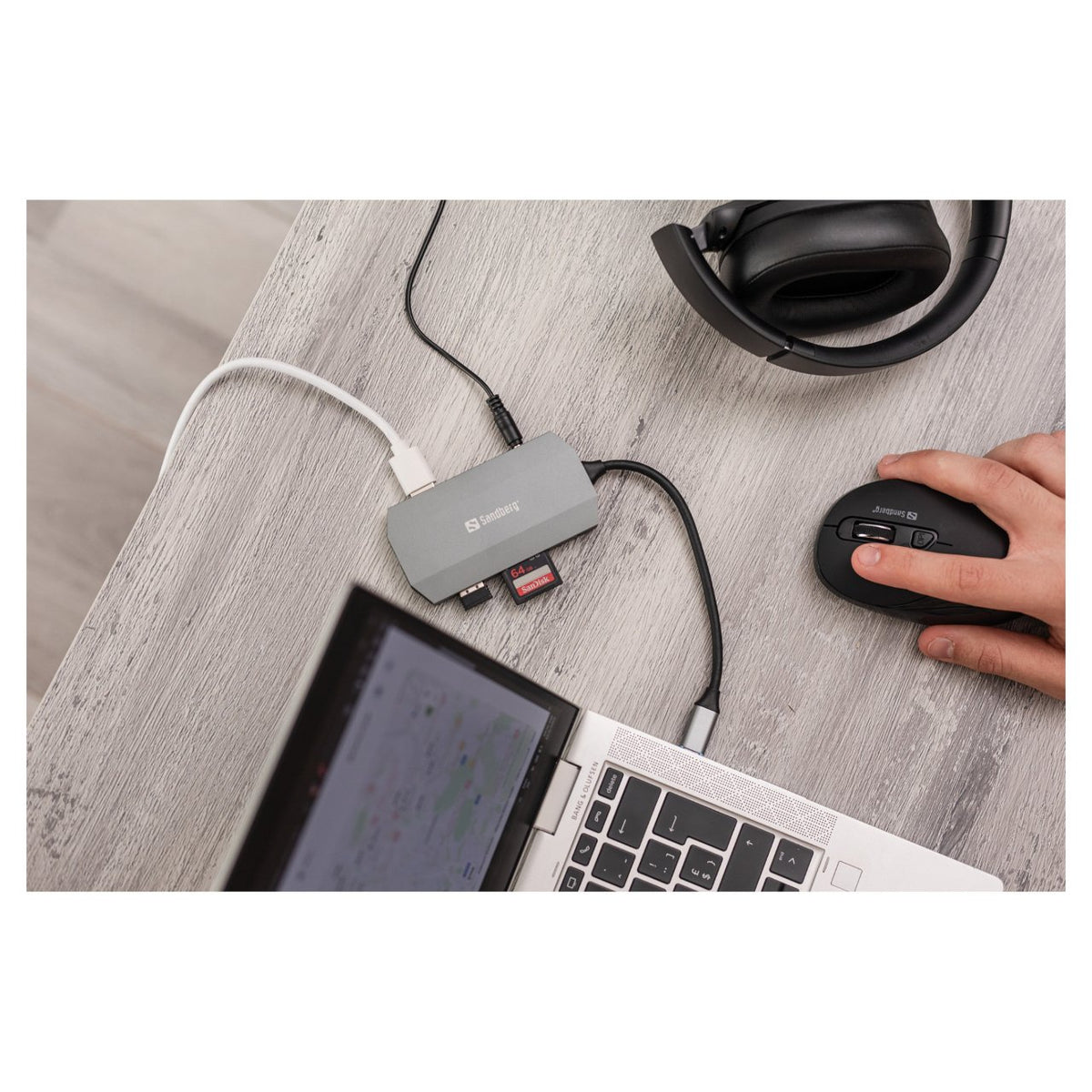 Sandberg 136-33 USB-C 6-in-1 PD 100W TravelDock