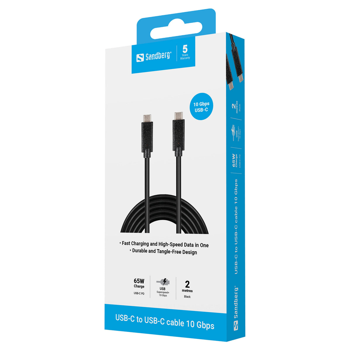 Sandberg USB-C (ST-ST) 2m Anschlusskabel Schwarz