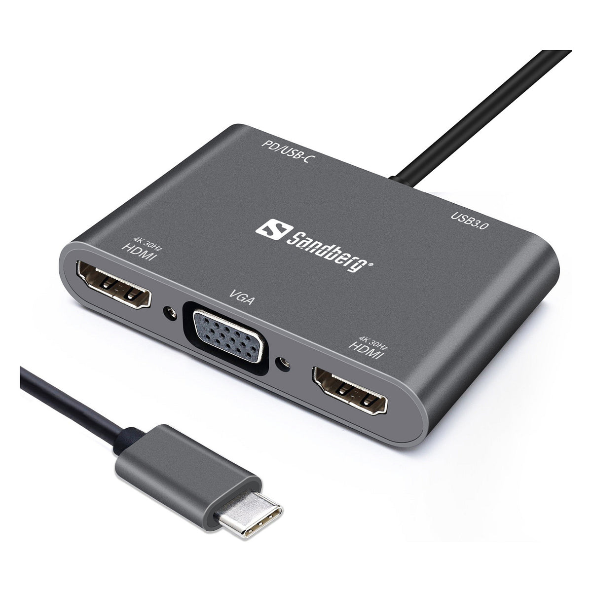 Sandberg 136-35 USB-C 5-in-1 PD 100W DisplayDock