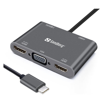 Sandberg 136-35 USB-C 5-in-1 PD 100W DisplayDock