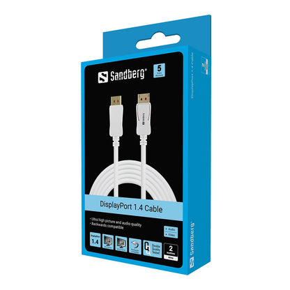 DisplayPort (ST-ST) 2m 8K 120Hz Sandberg White