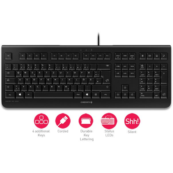 Cherry KC 1000 Corded ES-Layout schwarz