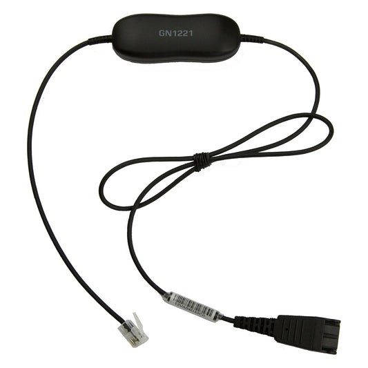 Jabra Smart Cord QD to RJ9 straight 0.8 meters with 8-position switch configurator for STD Variants Headset