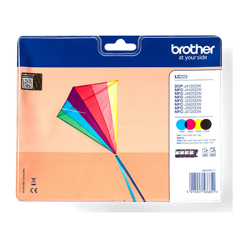 Brother Tinte LC-223 Value Pack (BK/C/M/Y)