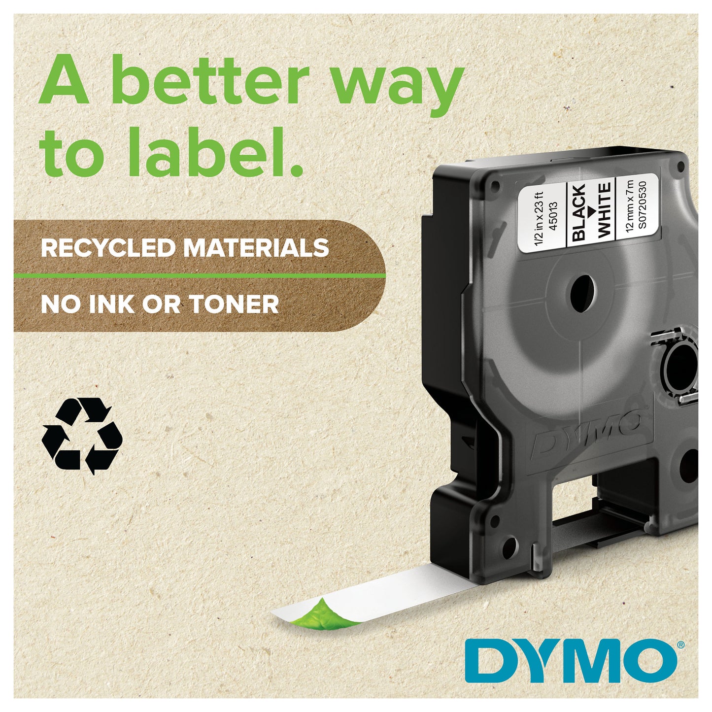 Dymo D1 Schriftband 9 mm x 7 m weis