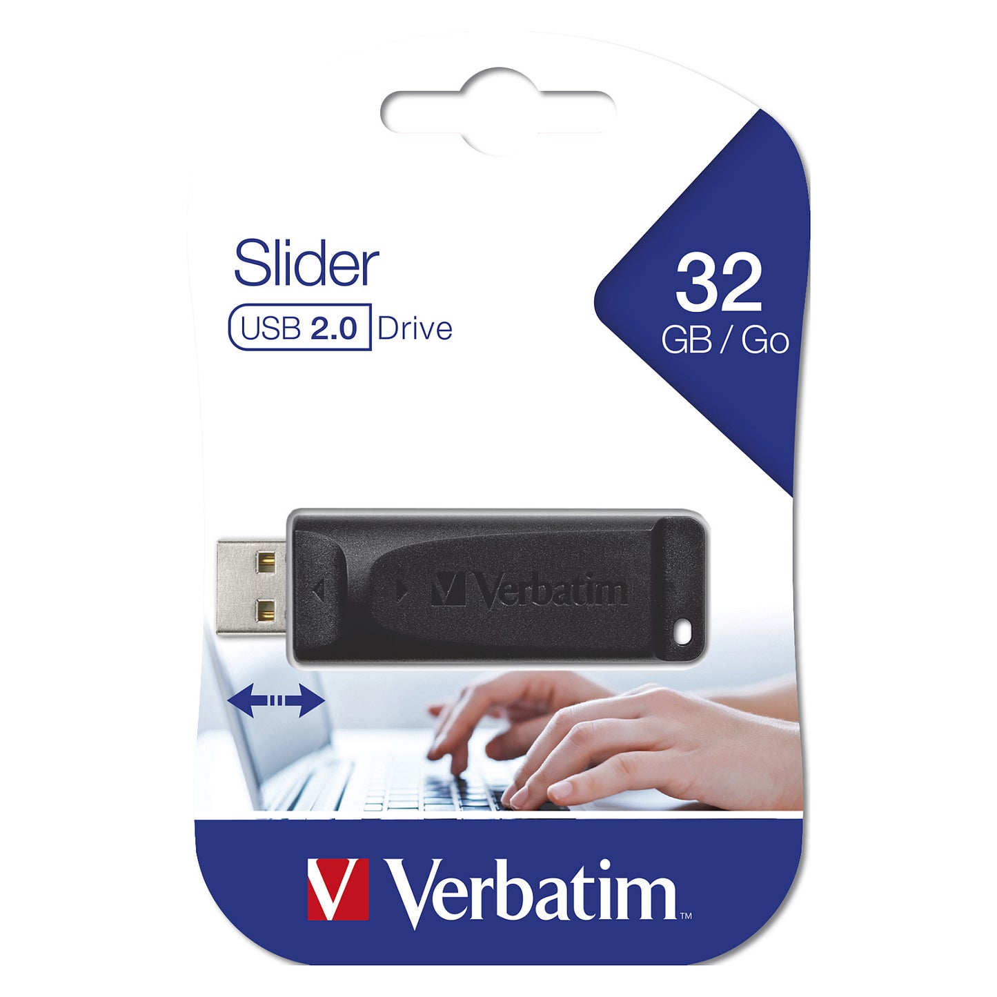 STICK 32GB USB 2.0 Verbatim Store'n'Go Slider Black