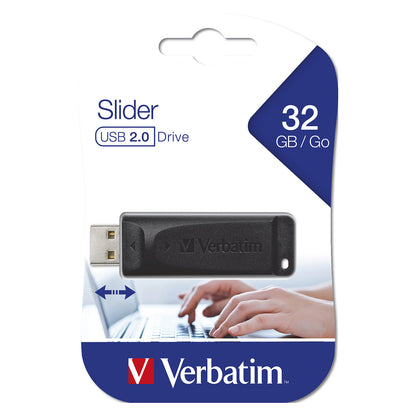 STICK 32GB USB 2.0 Verbatim Store'n'Go Slider Black