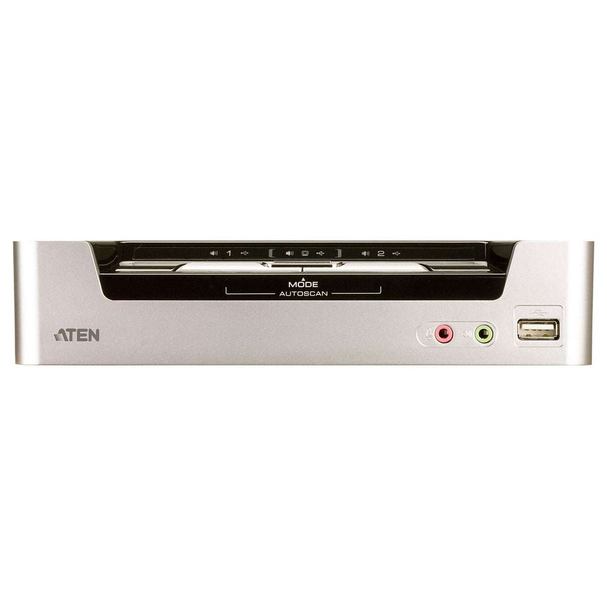 DATA KVM Desktop Switch 2-Port USB HDMI KVM Switch with Audio & USB 2.0 Hub (KVM cables included) ATEN