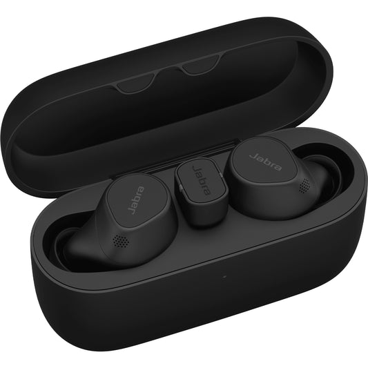 JABRA Evolve2 Buds UC True wireless earphones with mic in-ear Bluetooth active noise cancelling USB-C via BT adapter black Zoom