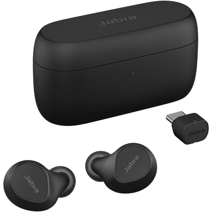 JABRA Evolve2 Buds UC True wireless earphones with mic in-ear Bluetooth active noise cancelling USB-C via BT adapter black Zoom