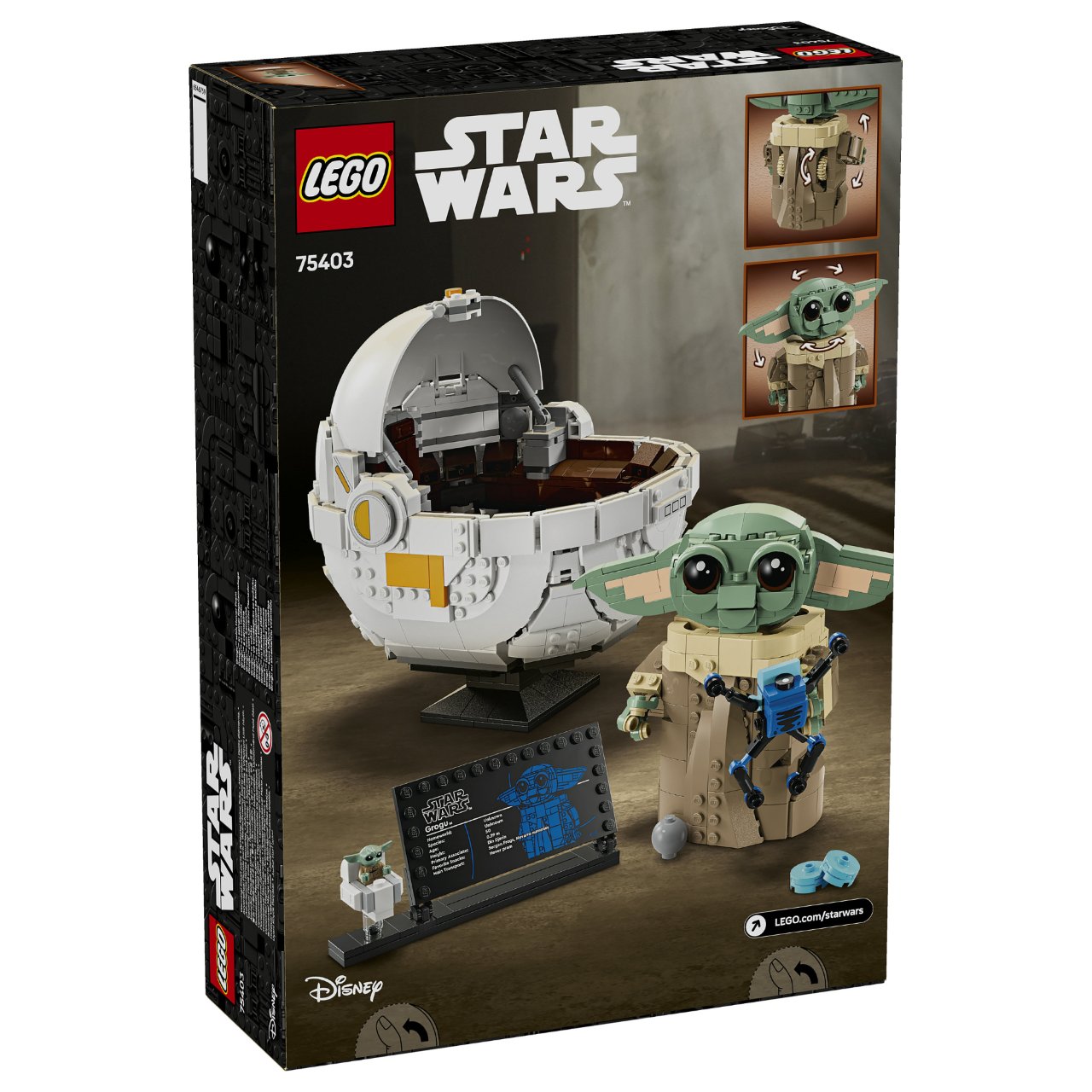 LEGO Star Wars Grogu in seiner Repulsorwiege 75403