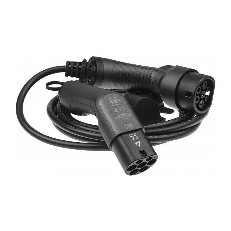 Green Cell Elektroauto Ladekabel/electric car charging cable Typ 2 3,6KW 16A 5m Black