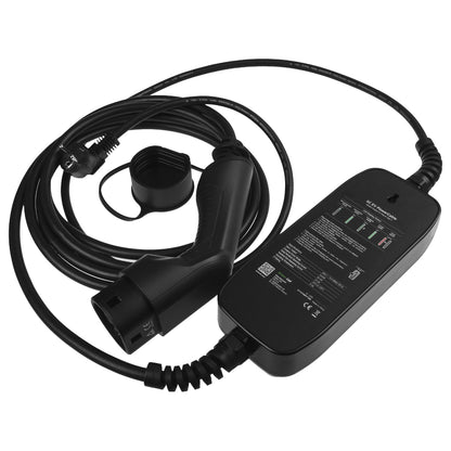 Green Cell Elektroauto Mobiles Ladegerät Schuko > Typ 2 3,6KW 6,5m Schwarz