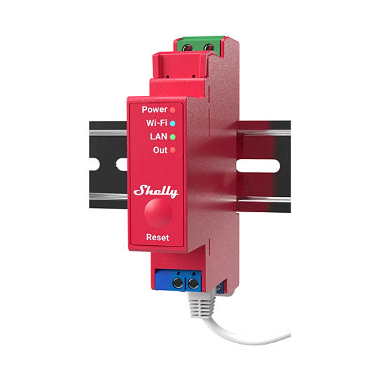 Shelly Relais "Pro 1PM" WLAN LAN Max. 16A 1 Kanal 1 Phase BT Messfunktion DIN-Rail