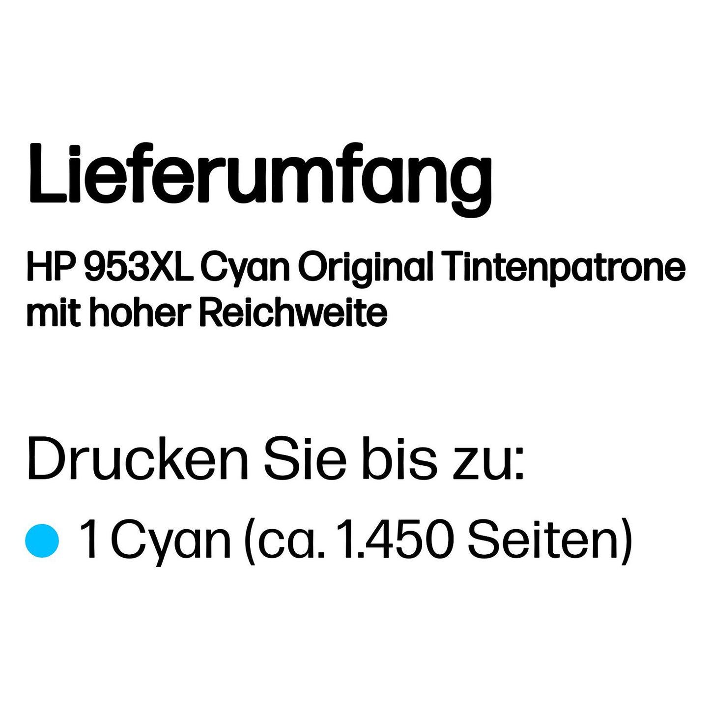 HP Tinte 953XL F6U16AE Cyan