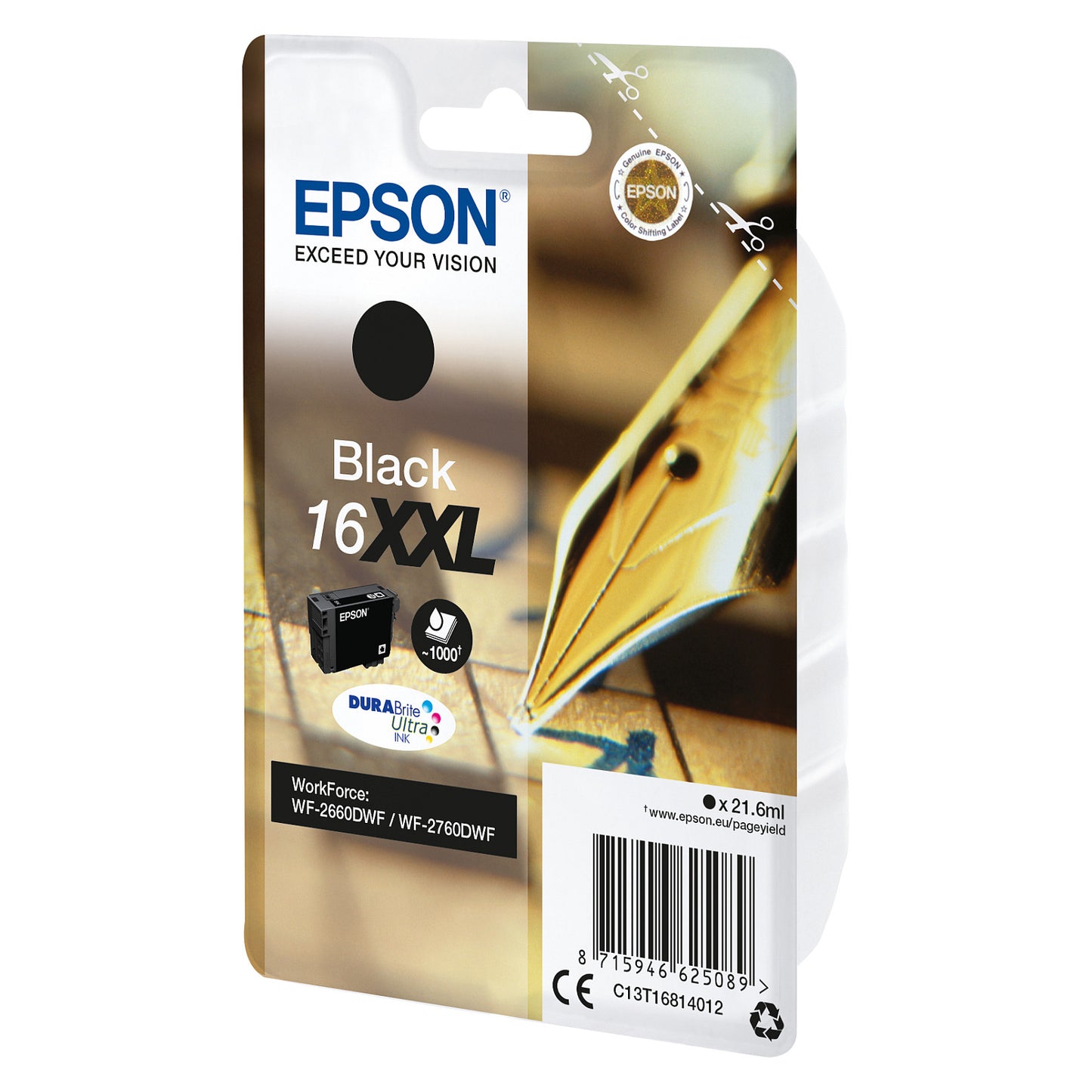 Epson Tinte 6LB 16XXL ink cartridge black extra high capacity 1.000 pages 1-pack