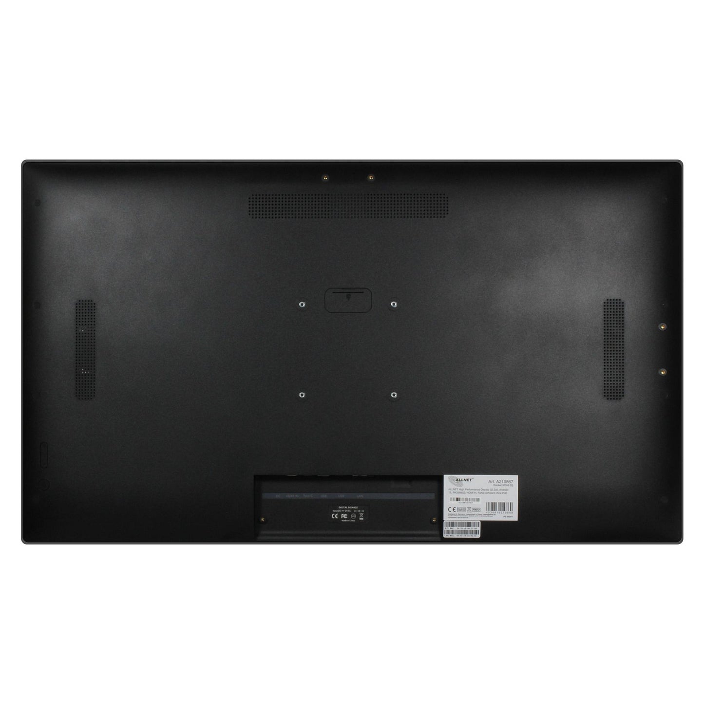 ALLNET High Performance Display 32 Zoll Android 12 RK3588 HDMI In Farbe schwarz ohne PoE
