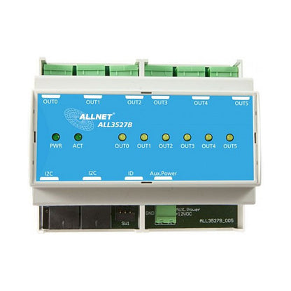 ALLNET MSR IO ALL3527B HUT / 6fach 250V/16A Relais Ausgang I2C