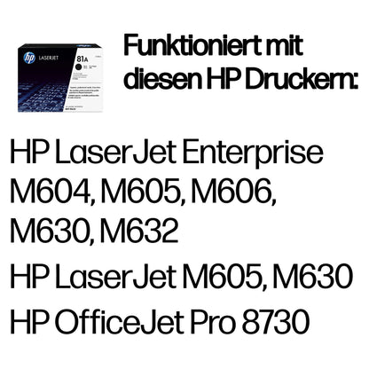 HP 81A original Toner cartridge CF281A black standard capacity 10.500 pages 1-pack