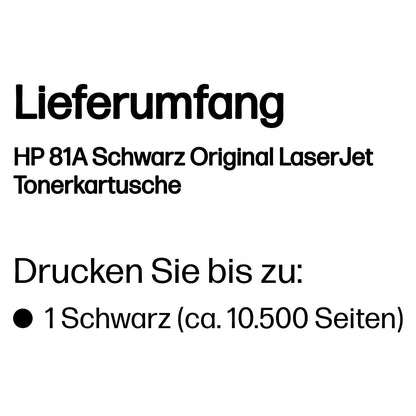 HP 81A original Toner cartridge CF281A black standard capacity 10.500 pages 1-pack