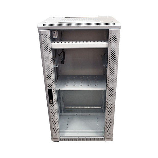 ALLNET Netzwerkschrank 19" 22HE B600/T1000mm Glastür Lichtgrau SNB-Serie
