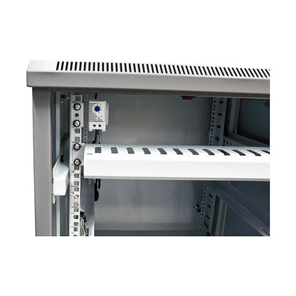 ALLNET Netzwerkschrank 19" 22HE B600/T1000mm Glastür Lichtgrau SNB-Serie