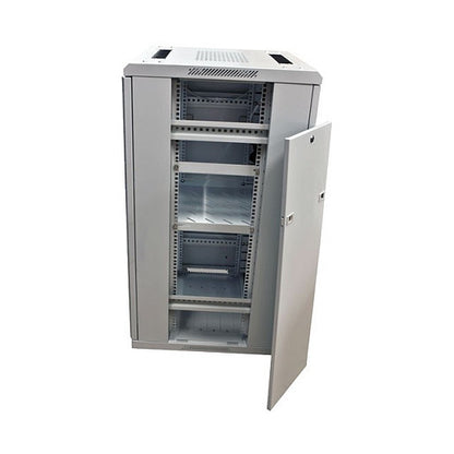 ALLNET Netzwerkschrank 19" 22HE B600/T1000mm Glastür Lichtgrau SNB-Serie