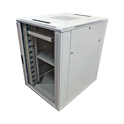 ALLNET Netzwerkschrank 19" 22HE B800/T 800mm Glastür Lichtgrau SNB-Serie