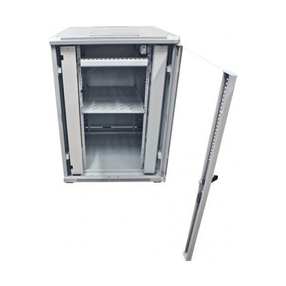 ALLNET Netzwerkschrank 19" 22HE B800/T 800mm Glastür Lichtgrau SNB-Serie