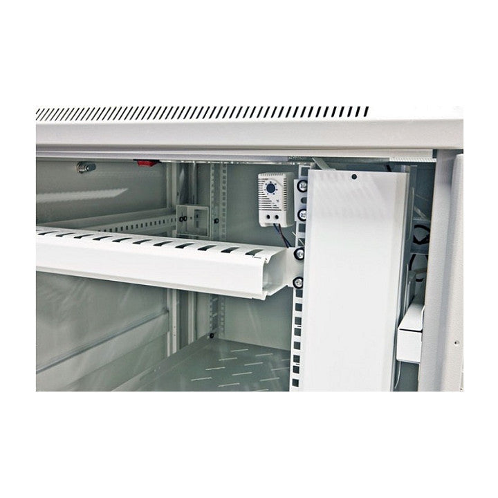 ALLNET Netzwerkschrank 19" 22HE B800/T 800mm Glastür Lichtgrau SNB-Serie