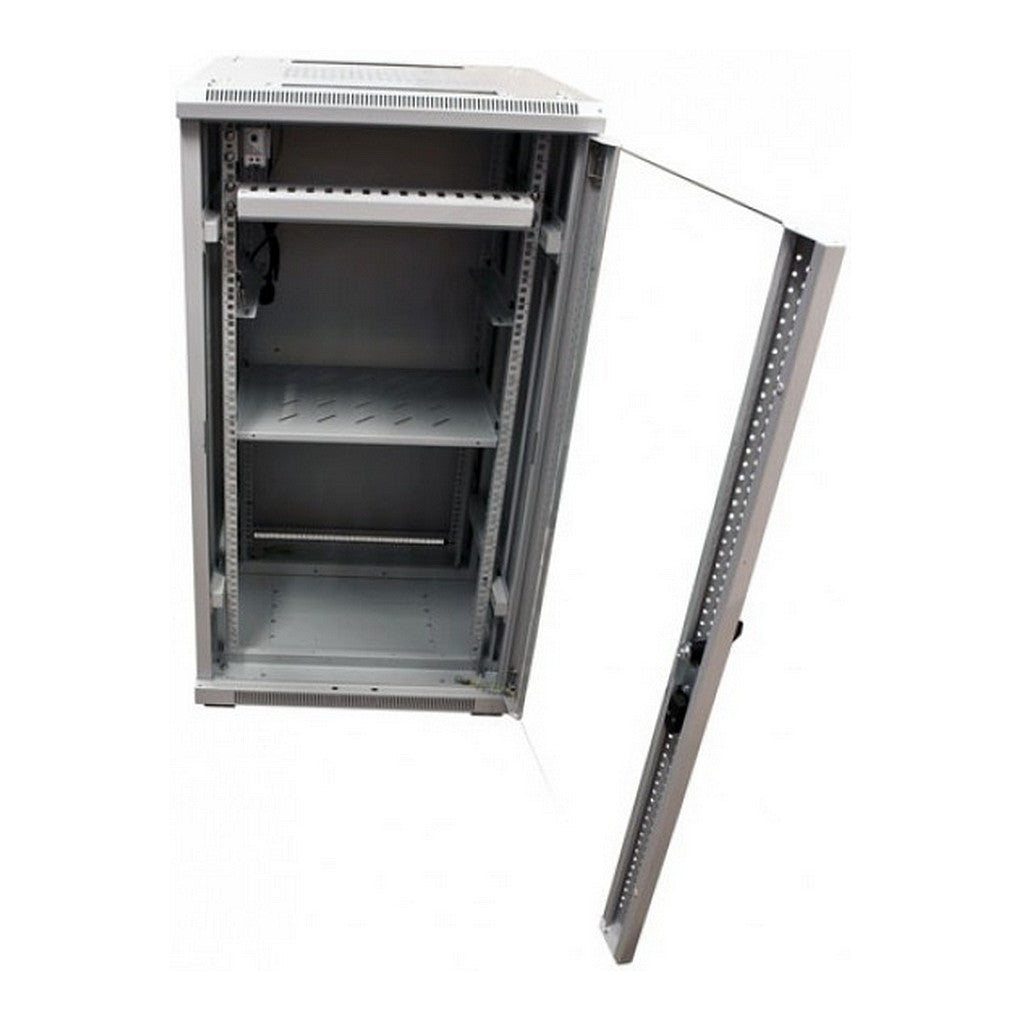 ALLNET Netzwerkschrank 19" 42HE B600/T 800mm Glastür Lichtgrau SNB-Serie